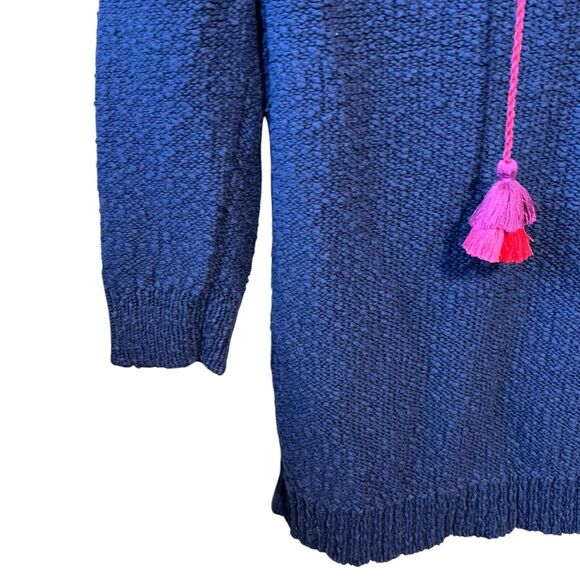 Tommy Bahama Eden Bay Tunic Knit Sweater Womens Sz. Small Navy Beach Embroidered - Picture 5 of 11